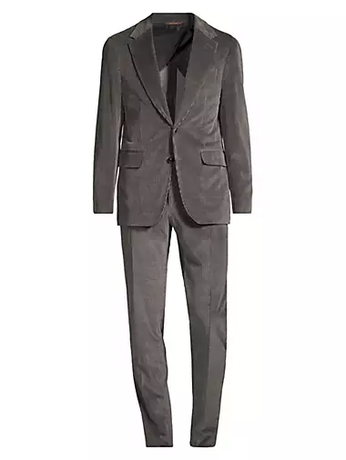 Corduroy Single-Breasted Suit
