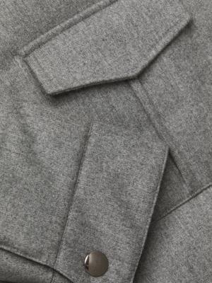 Canali stand-up collar wool gillet - Grey