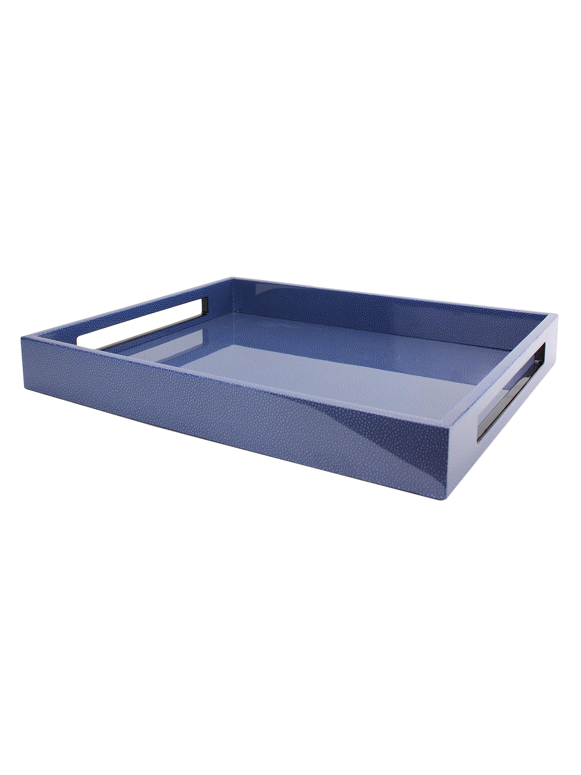 Addison Ross Shagreen Lacquer Tray - Blue