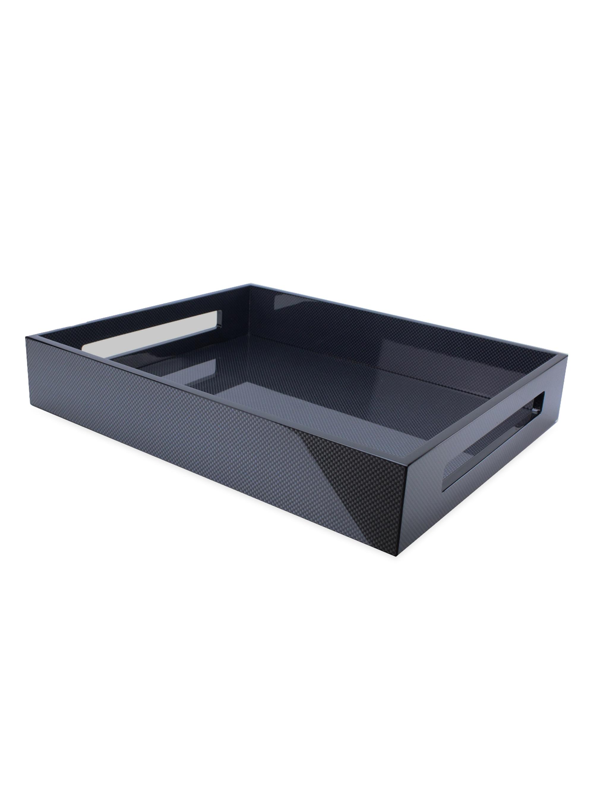 Addison Ross Carbon Fiber Lacquer Tray - Grey