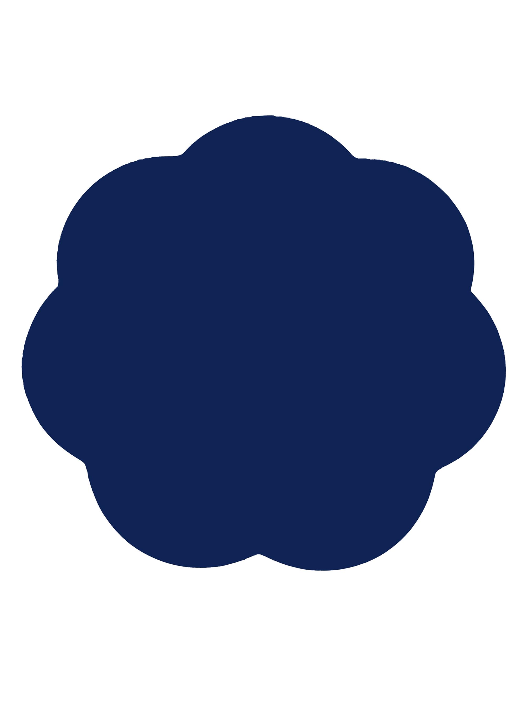 Addison Ross Scalloped 4-Piece Lacquer Placemat Set - Navy