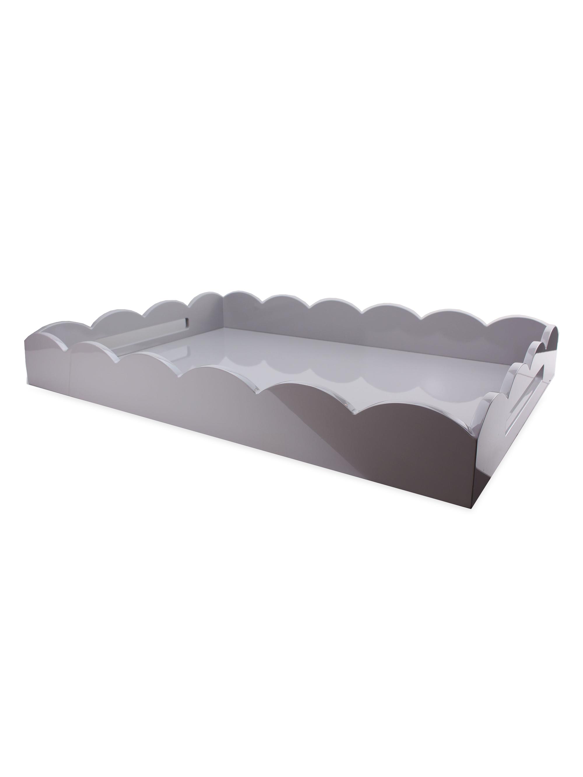 Addison Ross Scalloped Lacquer Tray - Chiffon
