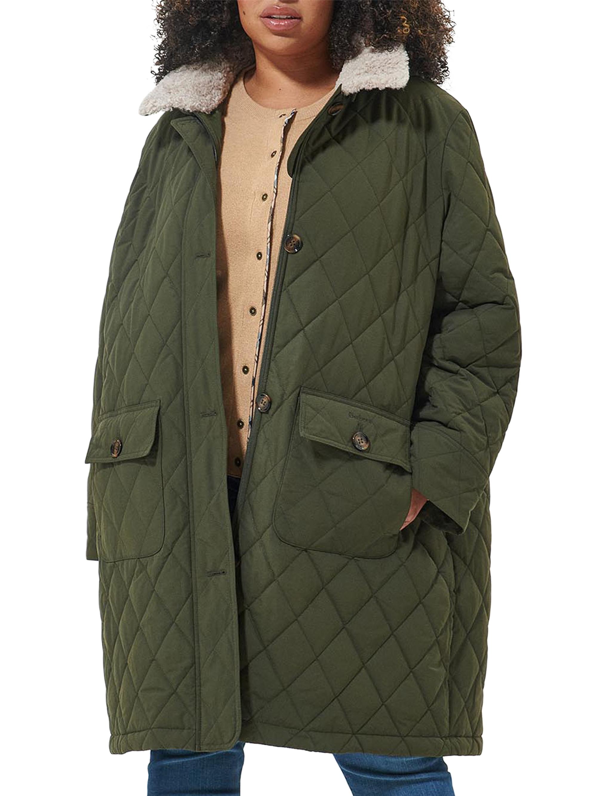 Barbour Plus Fox Faux Fur Quilted Coat | Saks Fifth Avenue
