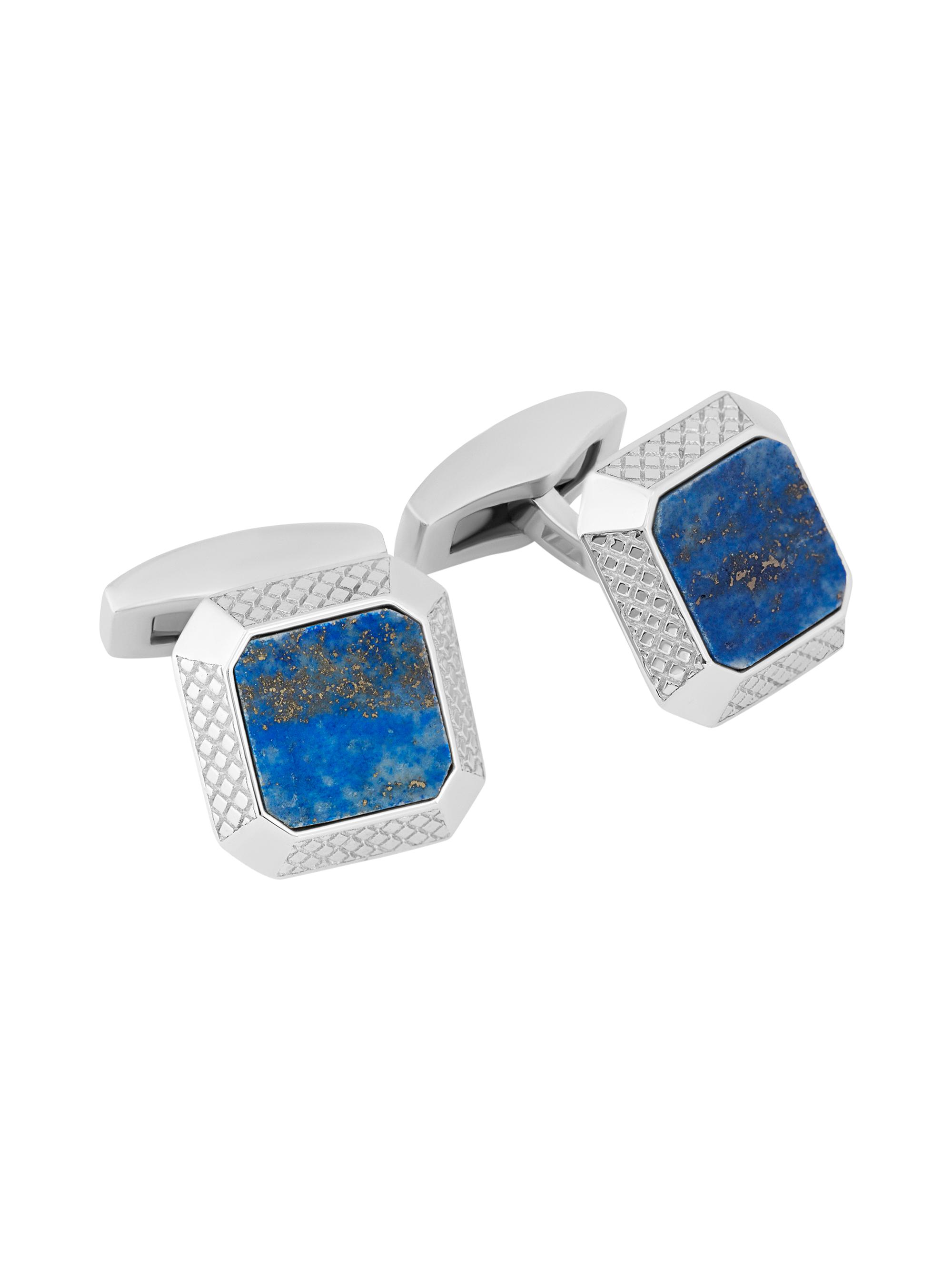 Tateossian Men's Lapis & Rhodium-Plated Sterling Silver Signature Octagon Cufflinks - Blue
