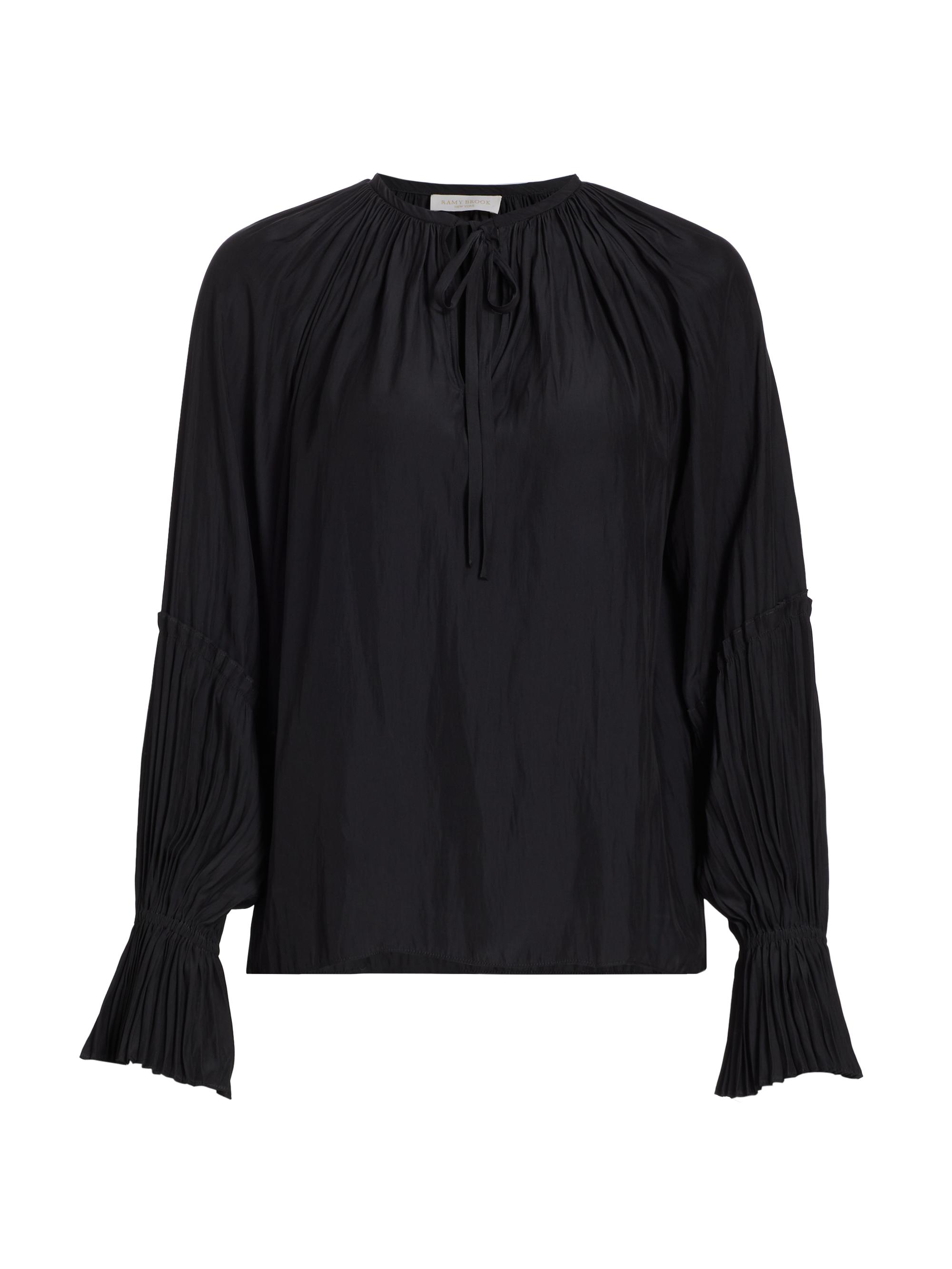 Ramy Brook Women's Jordie Tie-Front Blouse - Black