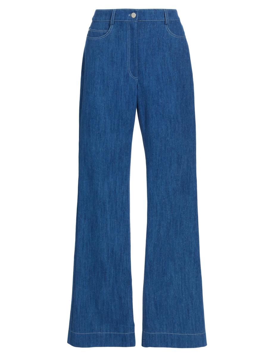 Akris punto Courtney Cotton-Blend Denim Pants | Saks Fifth Avenue