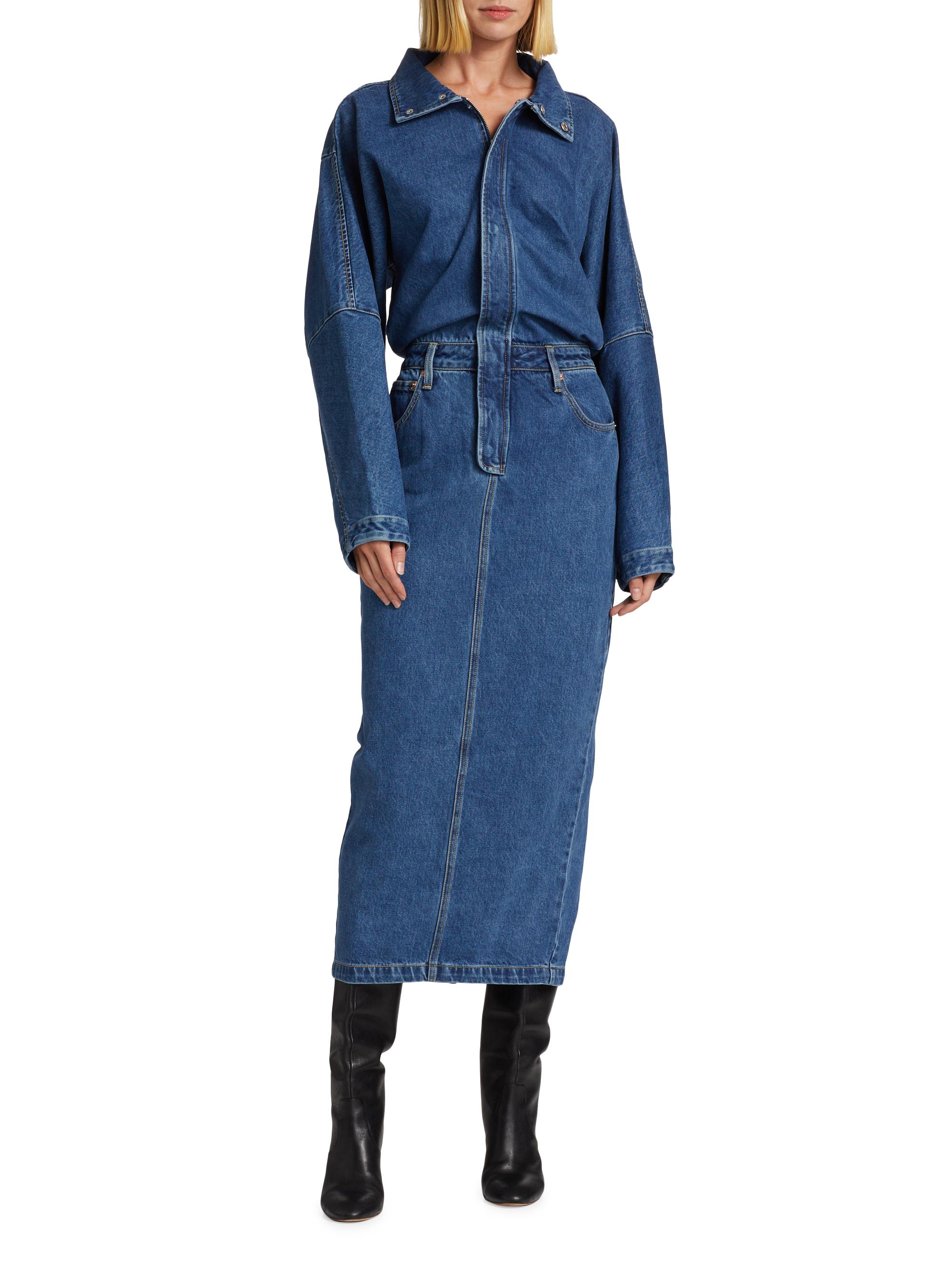 Ronny Kobo Sebastian Denim Utility Maxi Dress | Saks Fifth Avenue