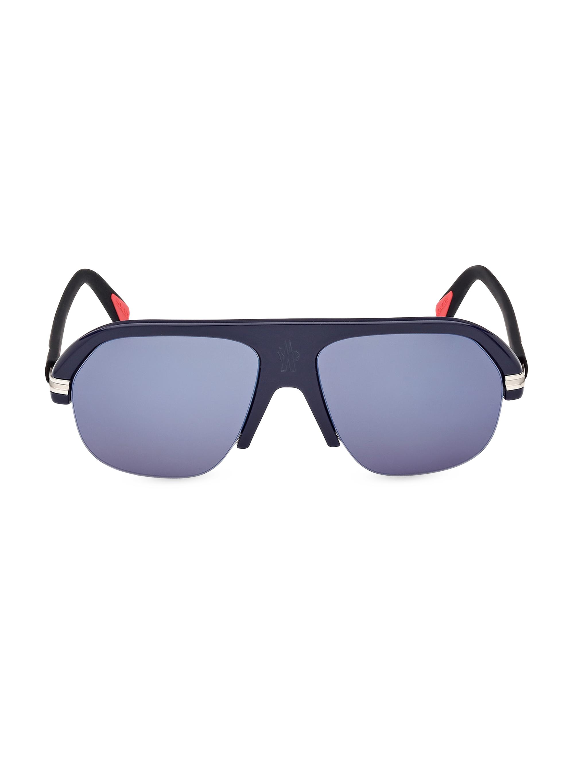 Moncler Women's Lodge 57MM Navigator Sunglasses - Black