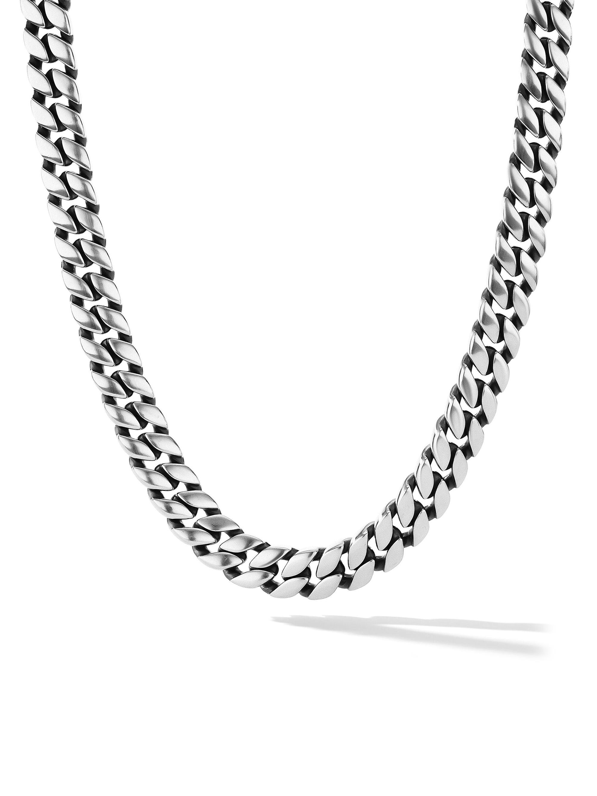 David Yurman Men's Curb Chain Necklace in Sterling Silver - Silver