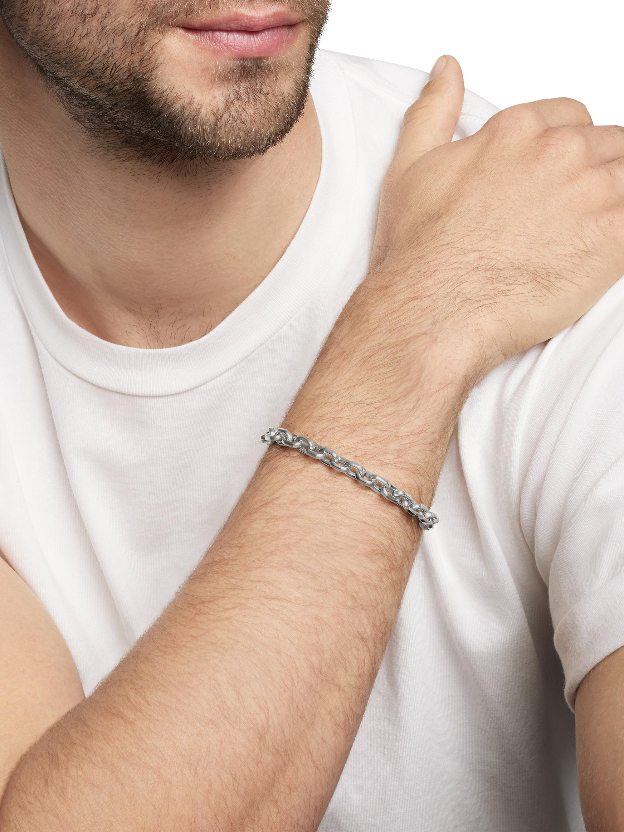 純銀 117g STERLING 960 David Yurman Streamline Link Bracelet in Sterling Silver, 6.5mm