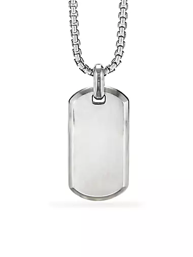 The Streamline Collection Sterling Silver Tag Pendant