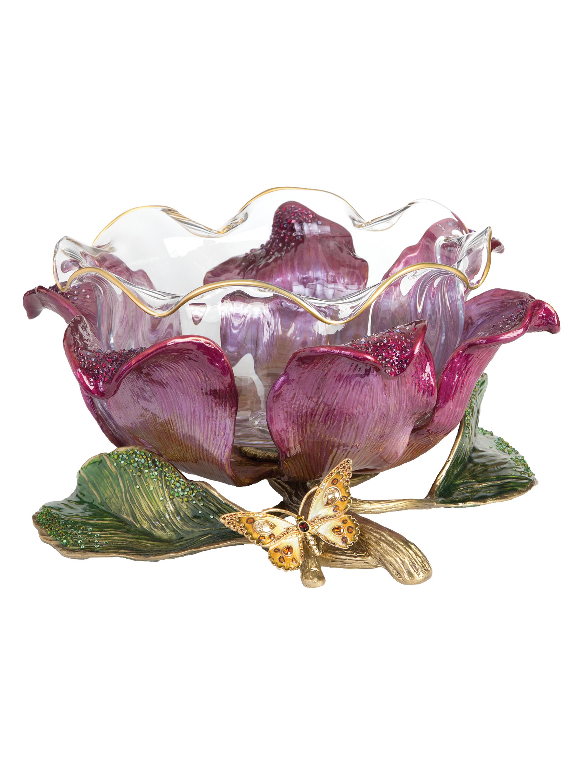 Jay Strongwater Sydney Large Flower Bowl - Bouquet