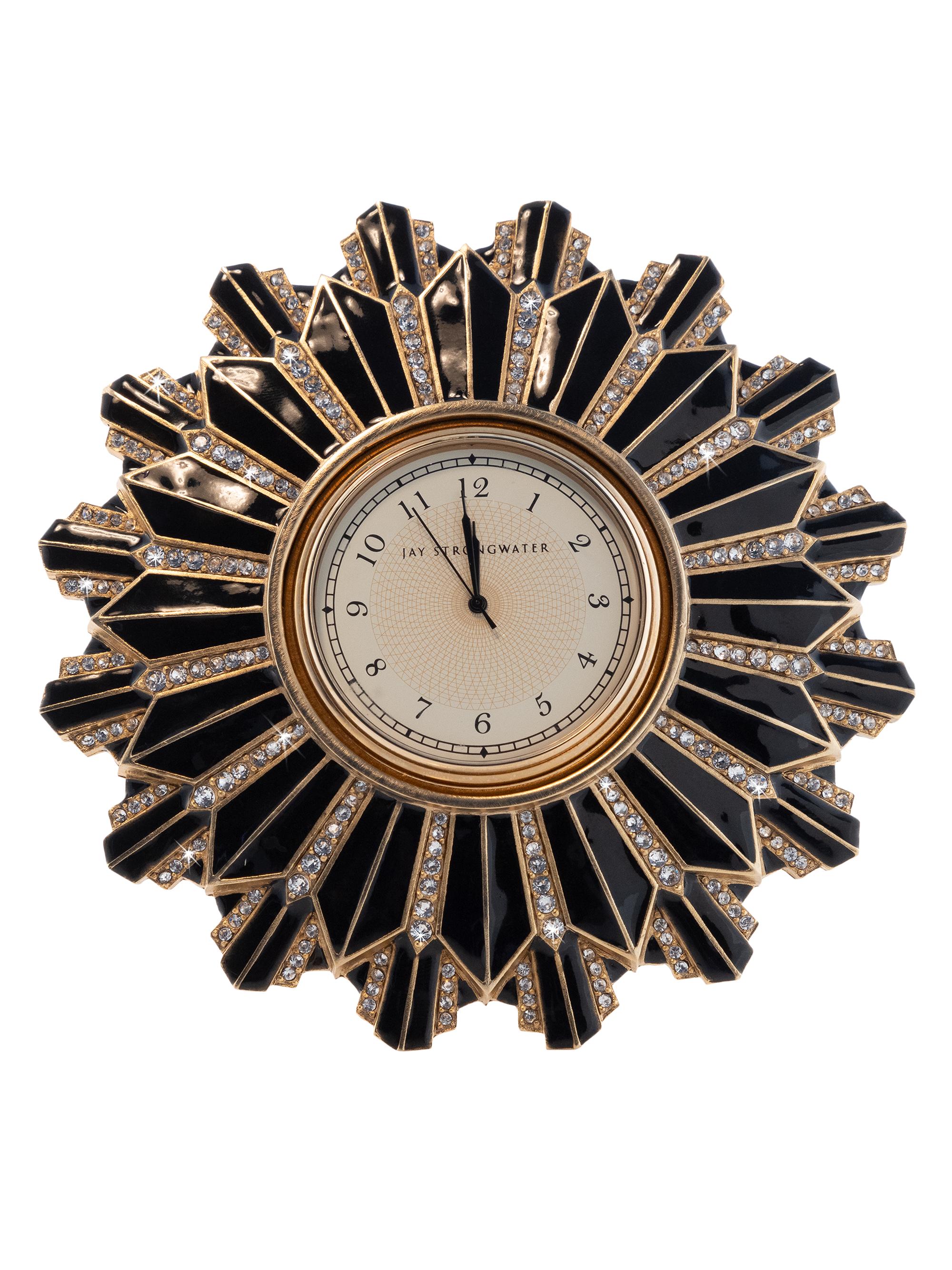 Jay Strongwater Art Deco Clock - Golden
