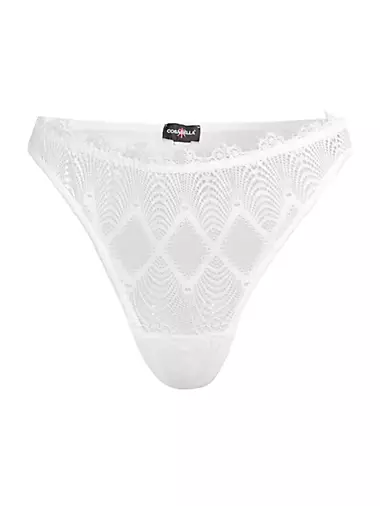 NWT Victoria's Secret 32DDD BRA SET M thong Ivory white foil Bridal fishnet  lace 