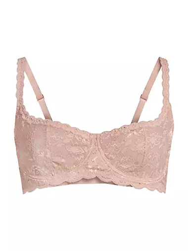 Chantelle Gray and Light Pink Lace Bra Size 38 DD Good Used Condition