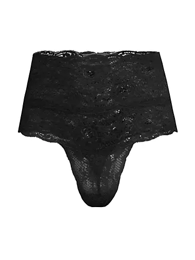 High-Waisted Lace Thong
