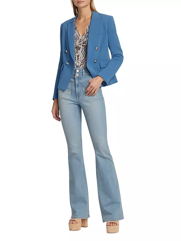 Gail Dickey Double-Breasted Crepe Jacket