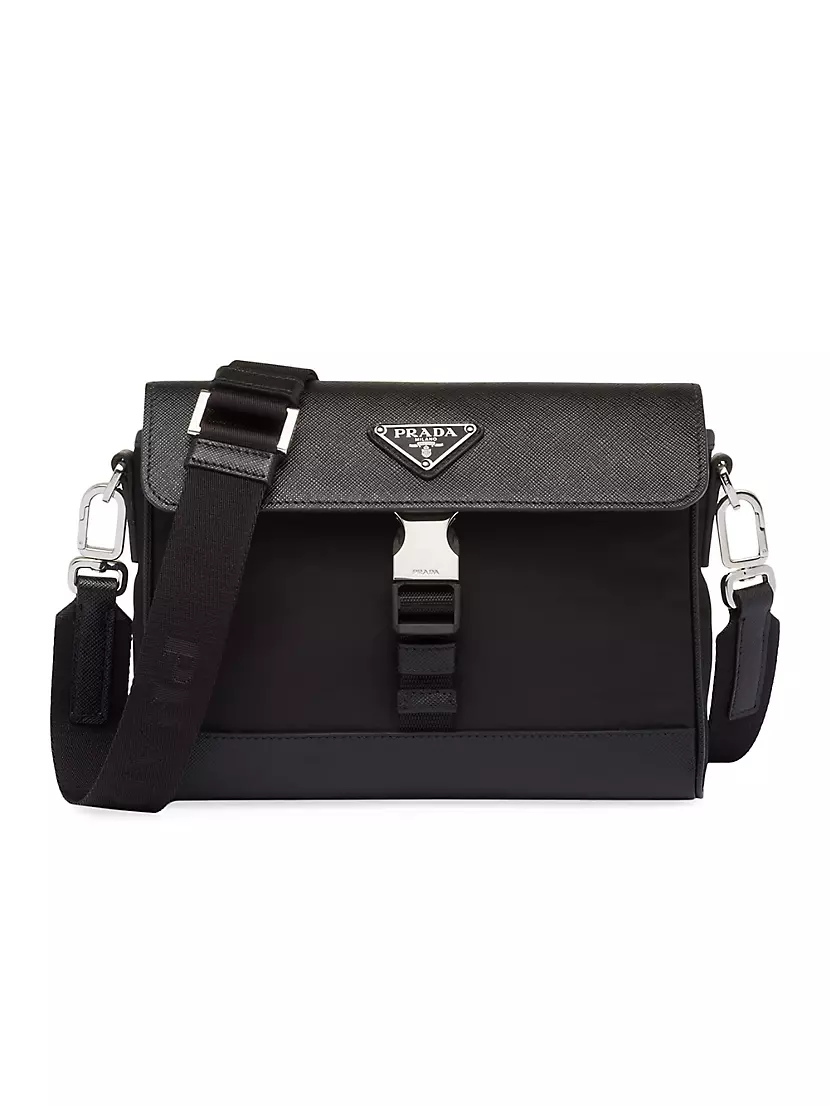 Shop Prada Re-Nylon and Saffiano Shoulder Bag | Saks Fifth Avenue