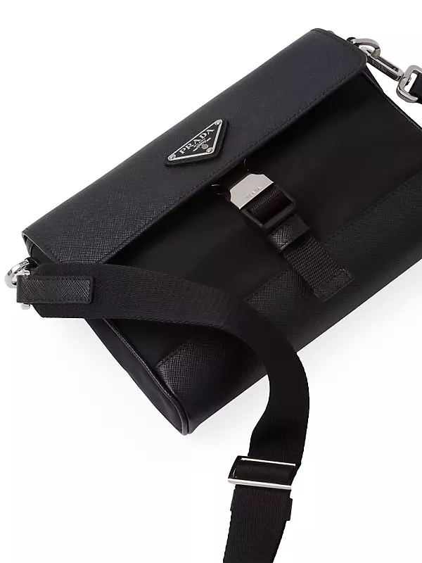 Shop Prada Re-Nylon and Saffiano Shoulder Bag | Saks Fifth Shop Prada Re-Nylon and Saffiano Shoulder Bag | Saks Fifth