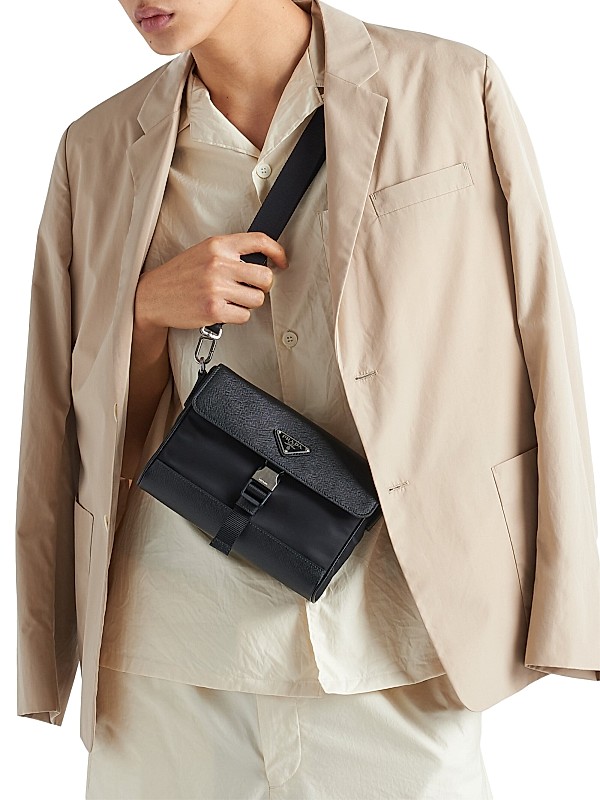 Shop Prada Re-Nylon and Saffiano Shoulder Bag | Saks Fifth Shop Prada Re-Nylon and Saffiano Shoulder Bag | Saks Fifth