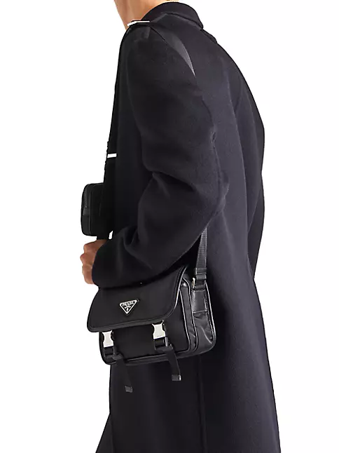 Tundra Re-nylon And Saffiano Leather Shoulder Bag
