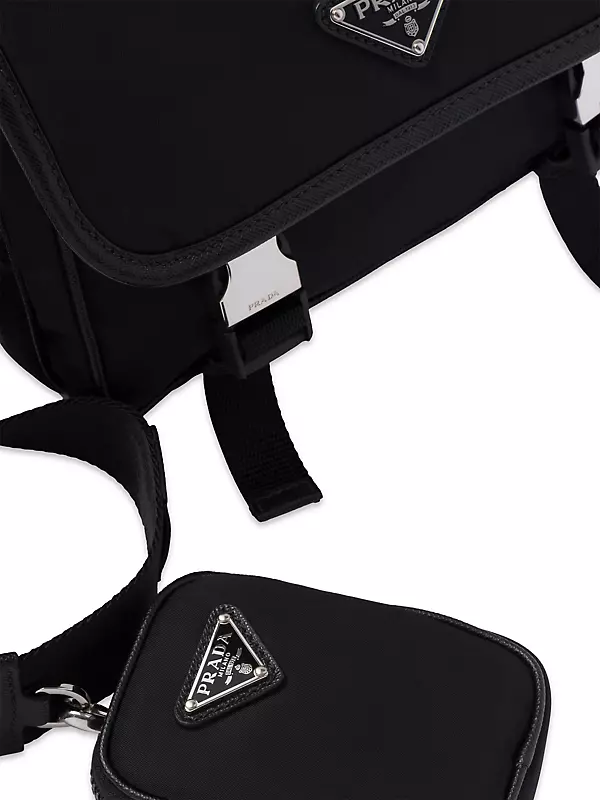 Shop Prada Re-Nylon and Saffiano Leather Shoulder Bag | Saks Shop Prada Re-Nylon and Saffiano Leather Shoulder Bag | Saks