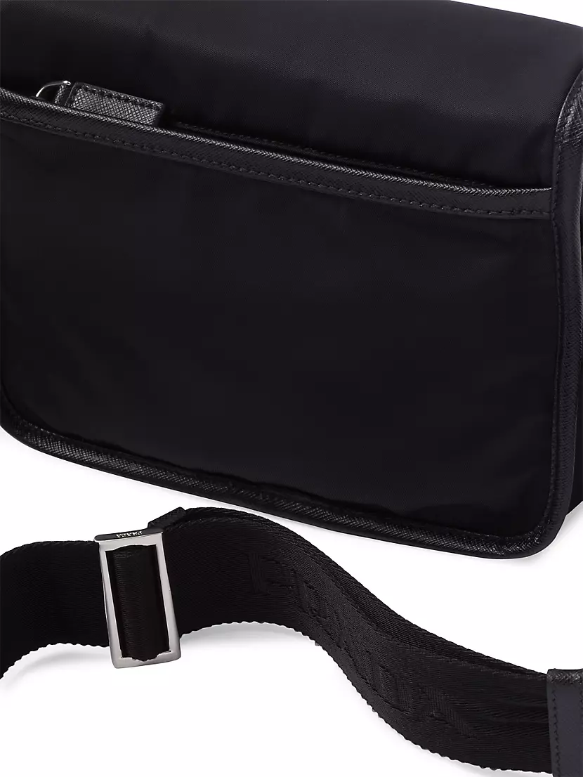 Prada Re-Nylon and Saffiano Leather Shoulder Bag, Men, Tundra
