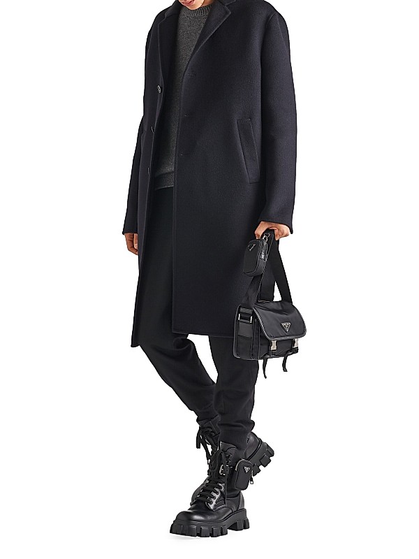 Shop Prada Re-Nylon and Saffiano Leather Shoulder Bag | Saks Shop Prada Re-Nylon and Saffiano Leather Shoulder Bag | Saks