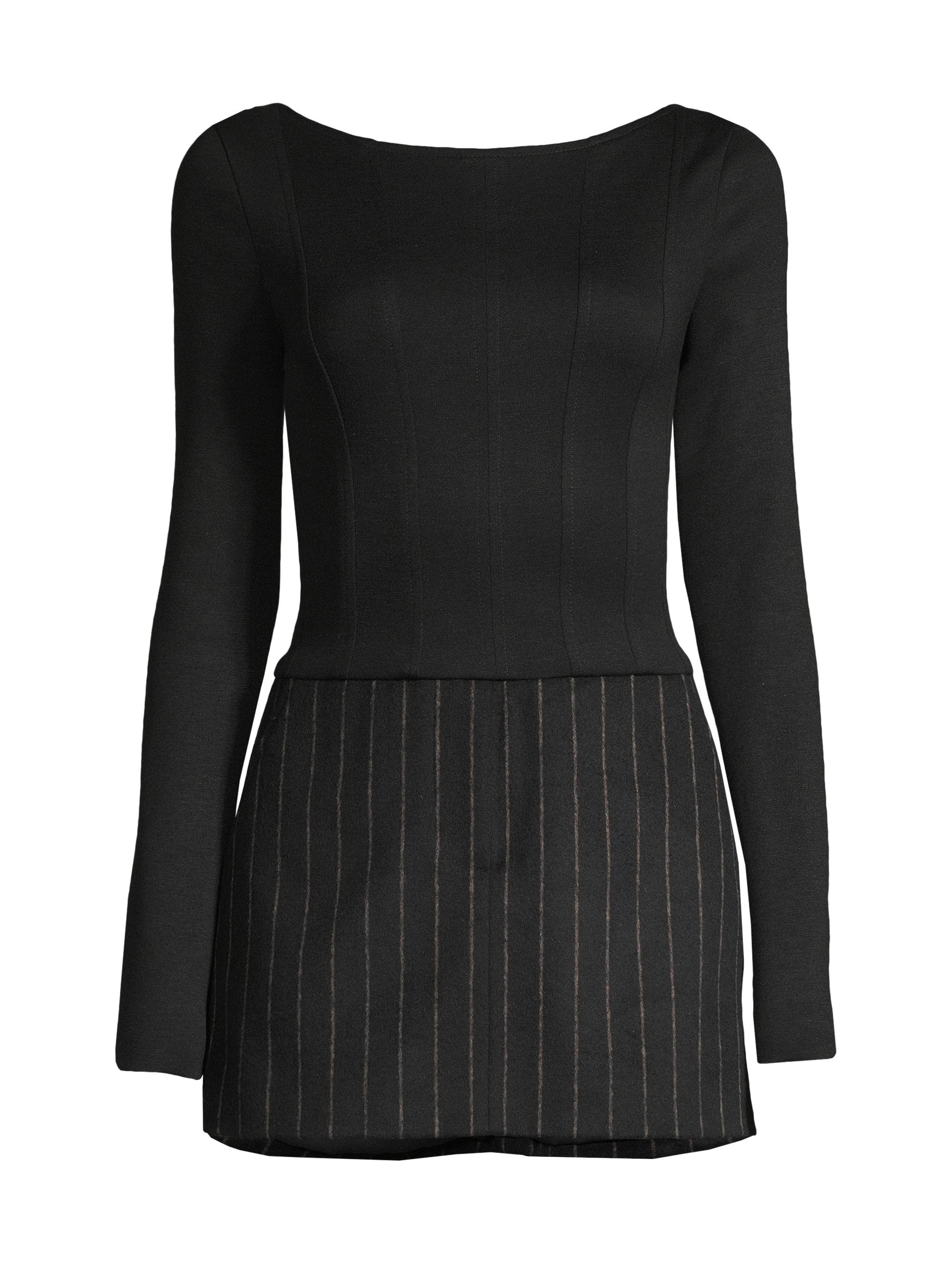 Jason Wu Women's Ponte Pinstripe Minidress - Black