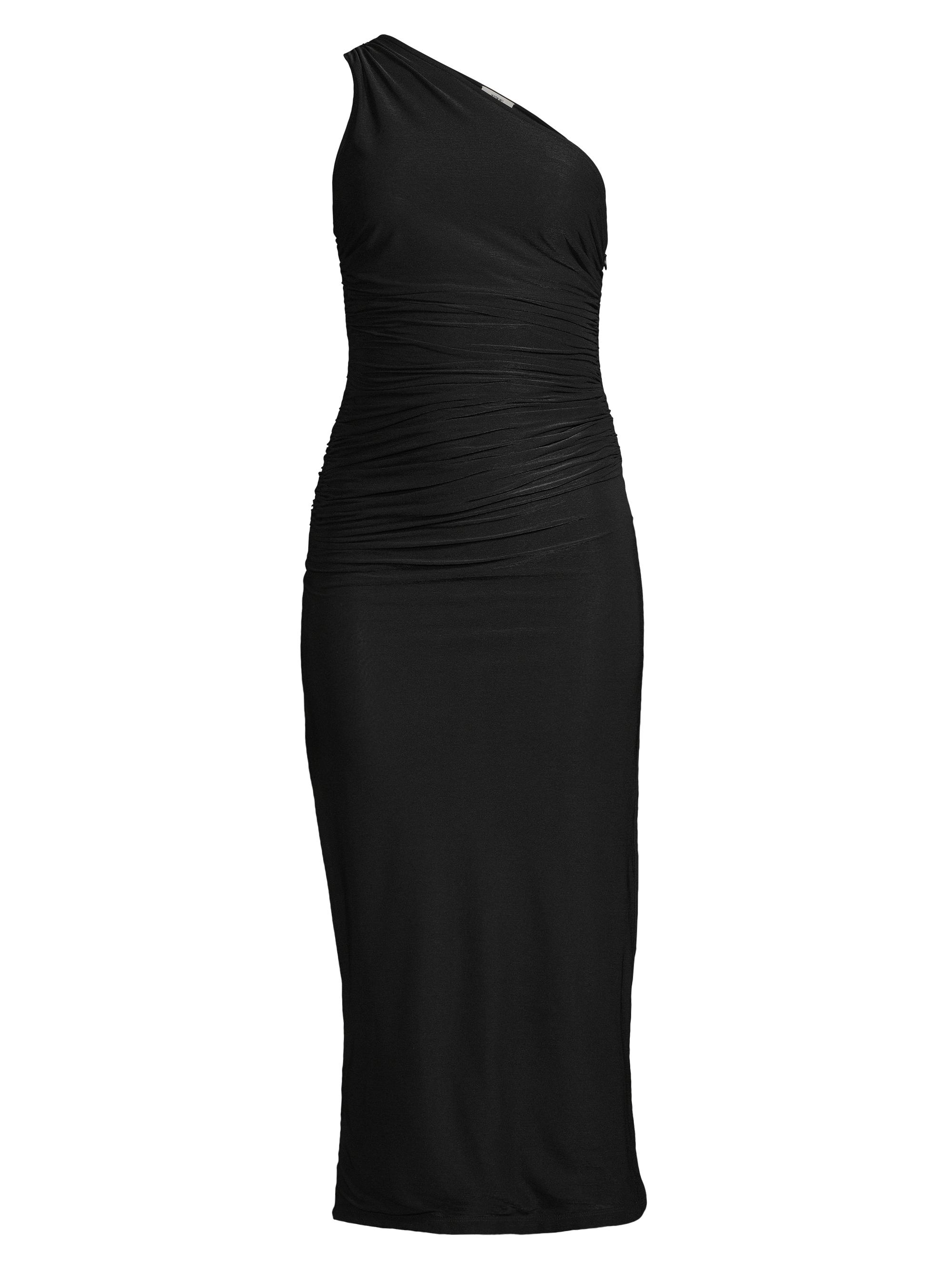 Jason Wu Women's Asymmetric Ruched Jersey Midi-Dress - Black