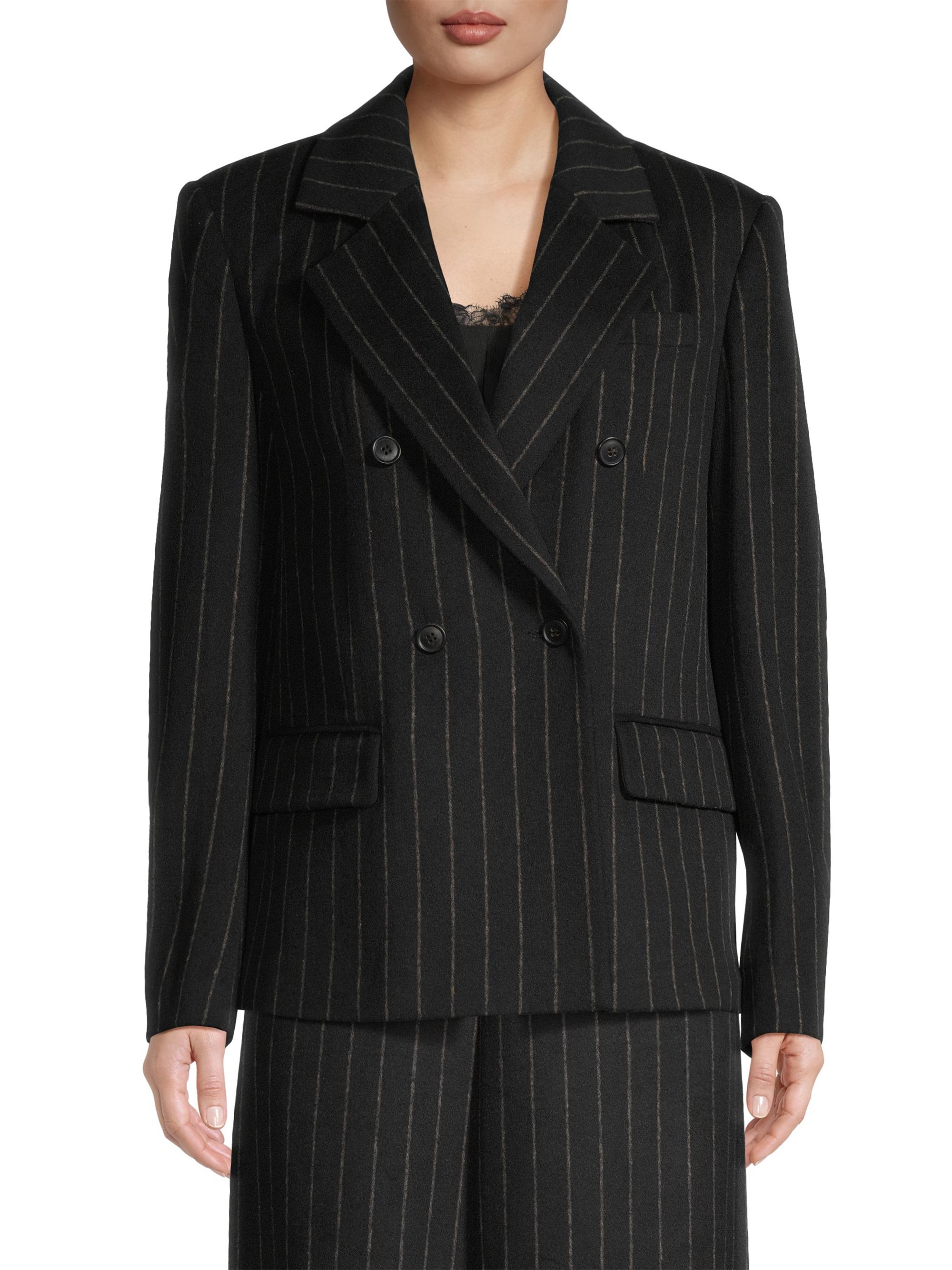 Jason Wu Wool-Blend Double-Breasted Pinstripe Blazer | Saks Fifth