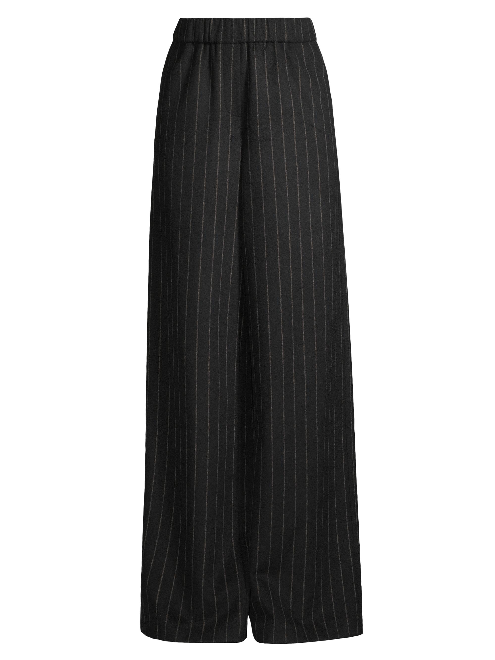 Jason Wu Women's Pin-Stripe Wide-Leg Pants - Black Chalk Stripe