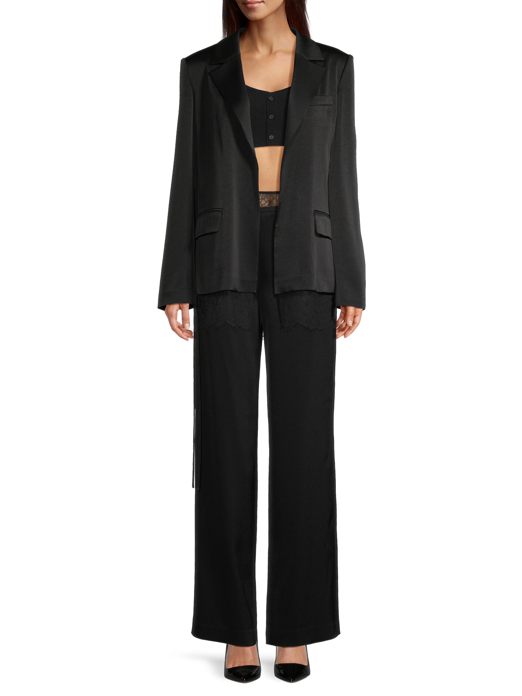 Jason Wu Lace & Crepe-Back Satin Wide-Leg Pants | Saks Fifth Avenue display picture 1
