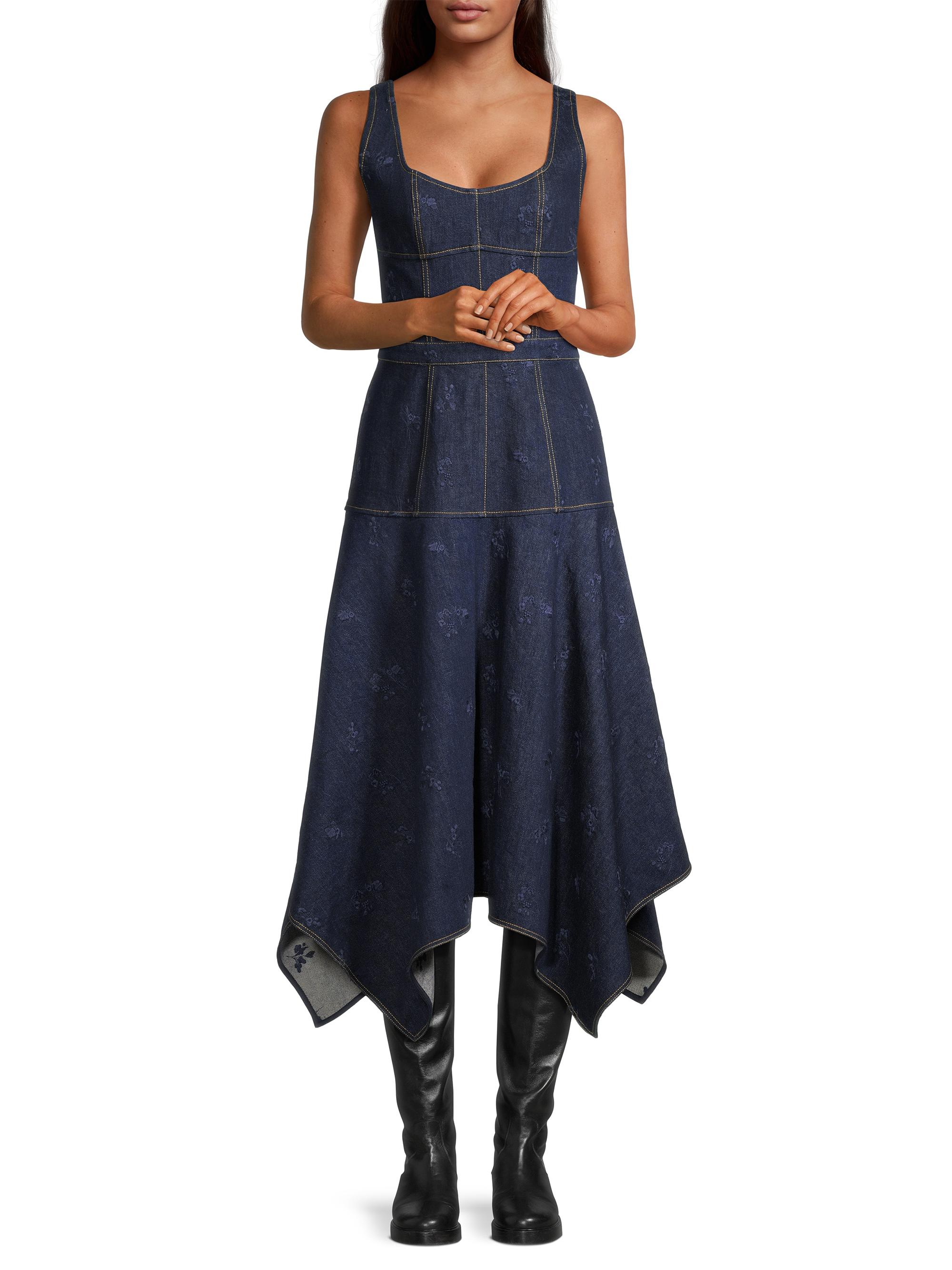 Jason Wu Denim Handkerchief Midi-Dress | Saks Fifth Avenue