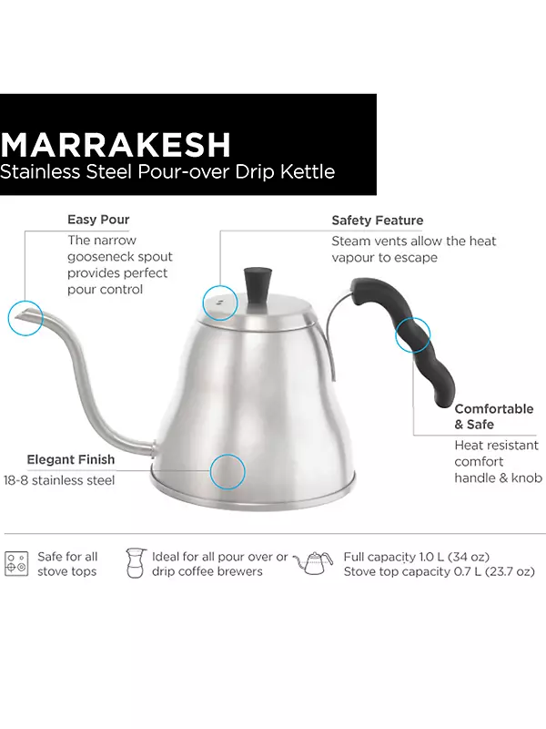 Pour over Coffee Kettle with Long Narrow Spout Hand Drip Coffee Pot for All  Stovetops Pour