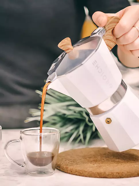 White Electric Espresso Coffee and Tea Maker Single Cup