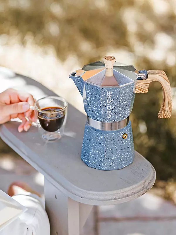 Grosche Milano Stovetop Espresso Maker, 9 Cup Moka Pot Gift Set - Silver