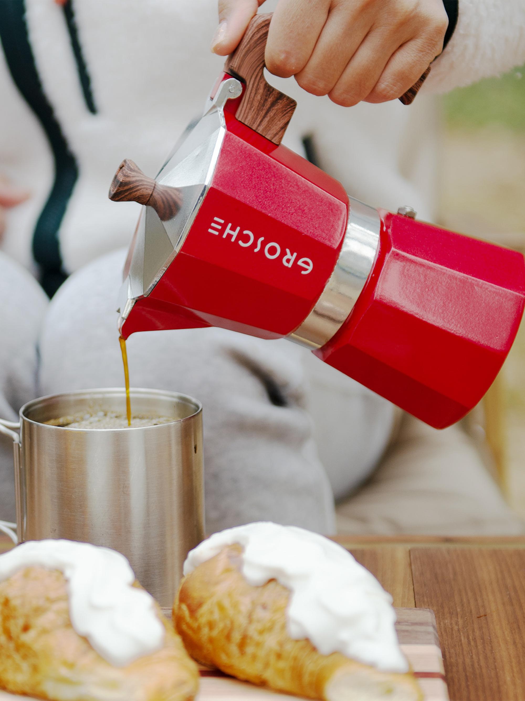 Grosche Milano Stovetop Espresso Maker, 9 Cup Moka Pot Gift Set