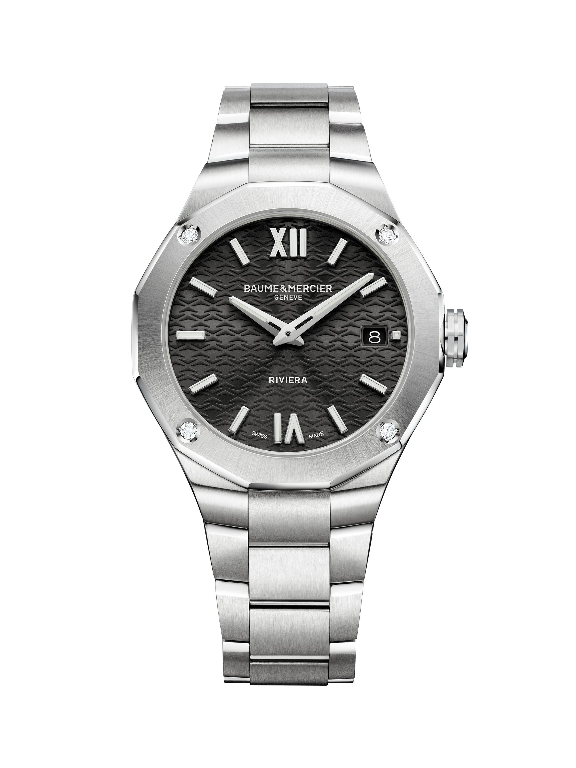 Baume & Mercier Women's Riviera 10621 Stainelss Steel & Diamond Bracelet Watch/36MM - Steel