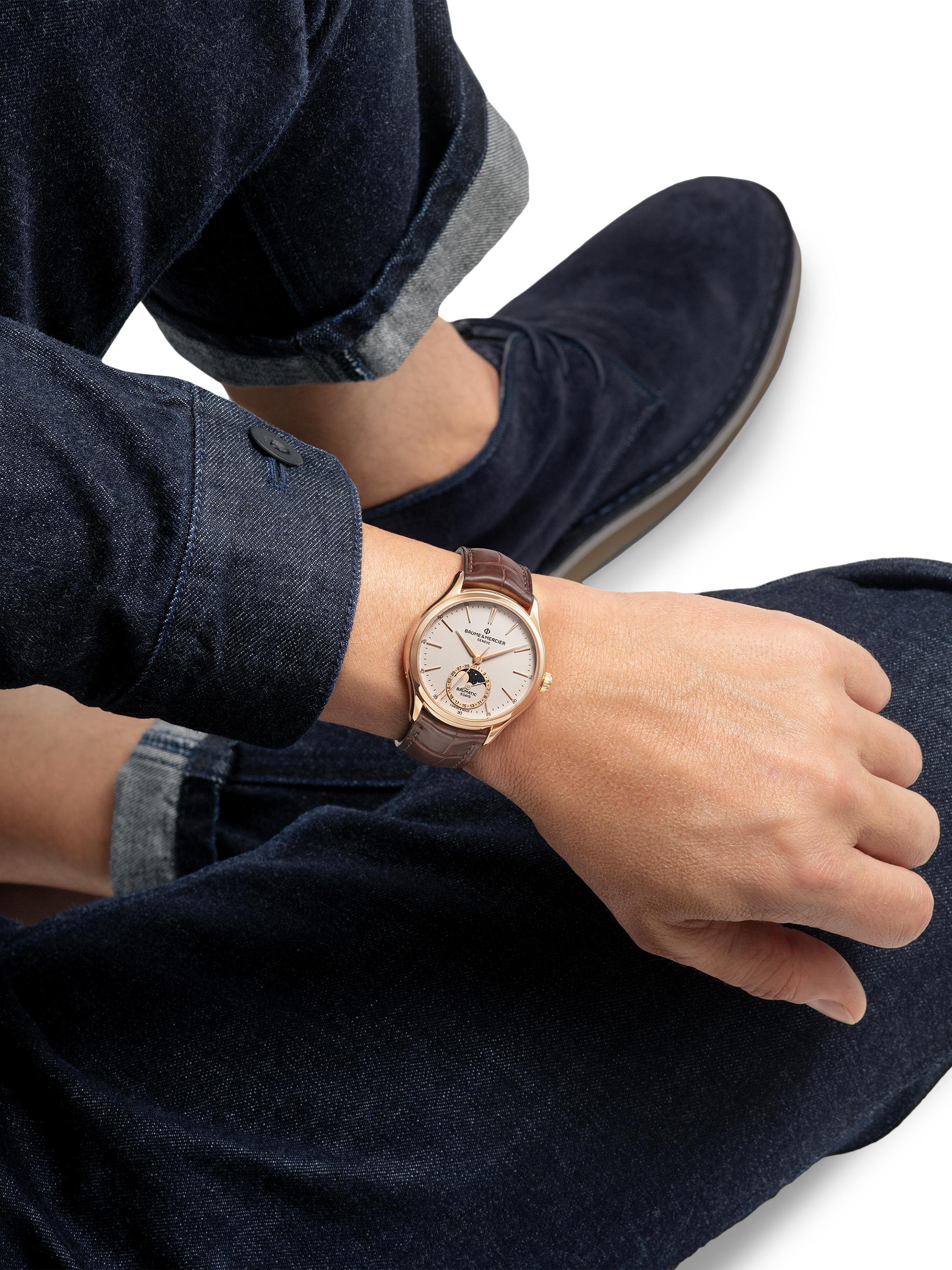 Baume & Mercier Clifton 10736 Rose-Goldtone Stainless Steel