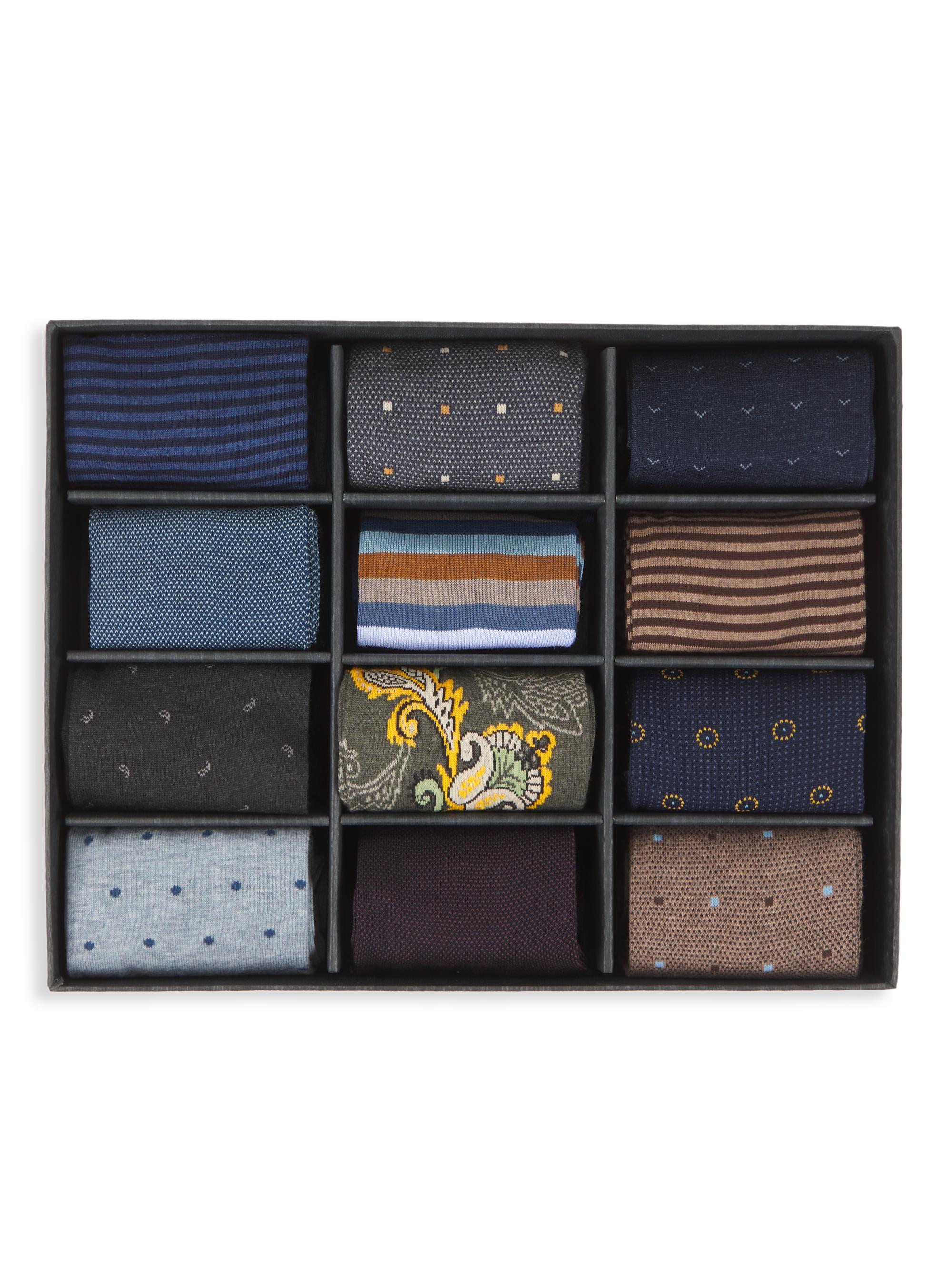 Marcoliani Men's 12-Pack Striped & Pin Dot Socks - Mix Six