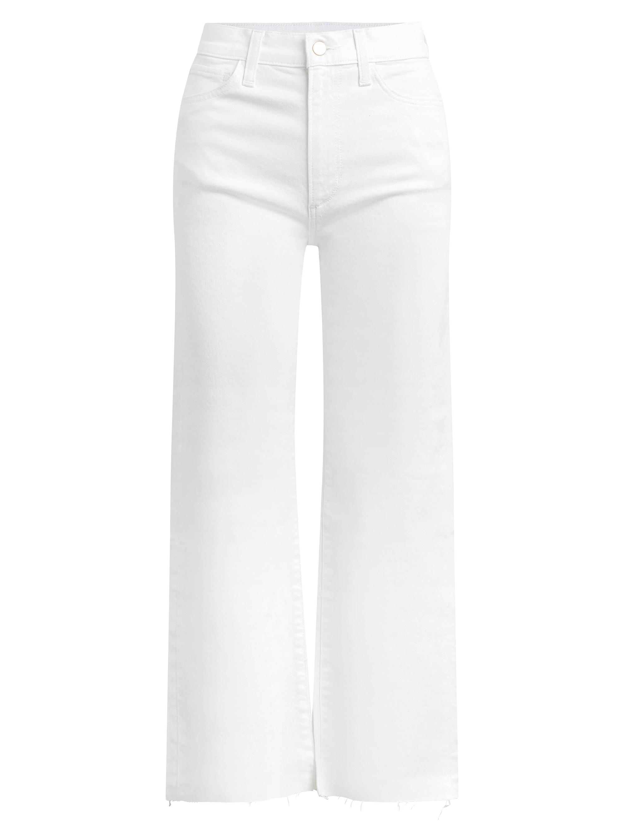 Joe's Jeans Women's Blake Wide-Leg Raw-Hem Denim Pants - White | Thumbnail 6