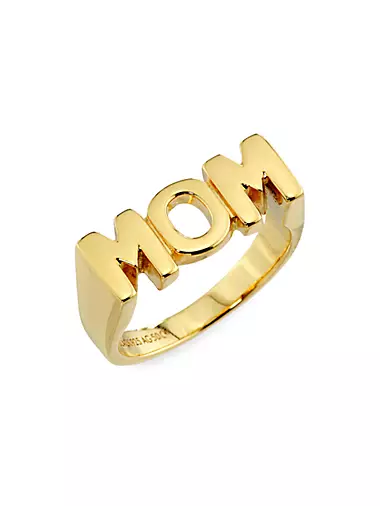 Heroes Mom 22K-Gold-Plated Ring