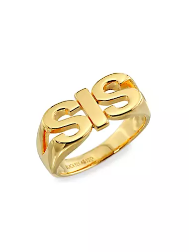 Sis 22K-Gold-Plated Ring