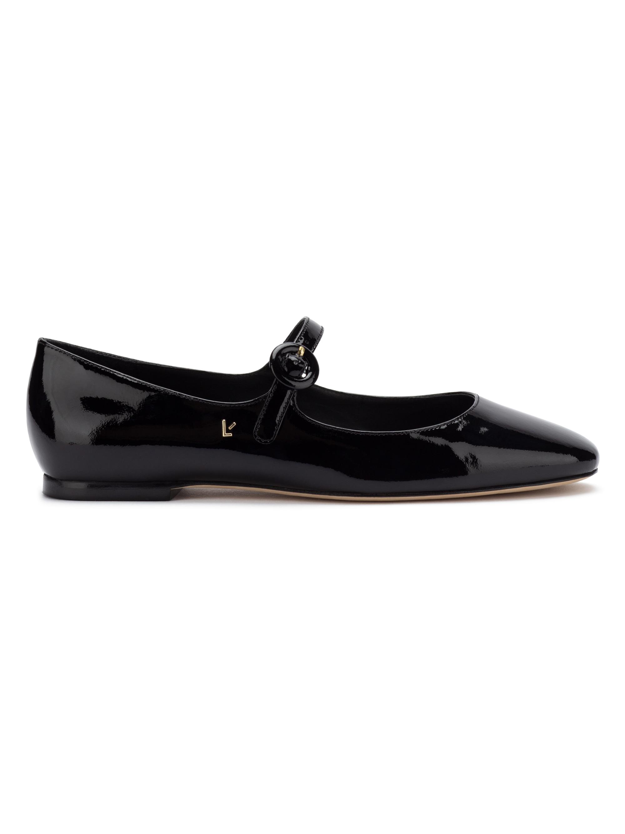 Larroudé Women's Blair Patent Leather Mary Janes - Black