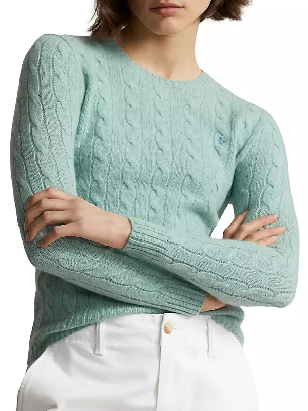 Shop Polo Ralph Lauren Julianna Cable-Knit Wool-Cashmere Sweater