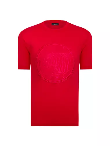 Graphic Short-Sleeved T-Shirt - Luxury Red