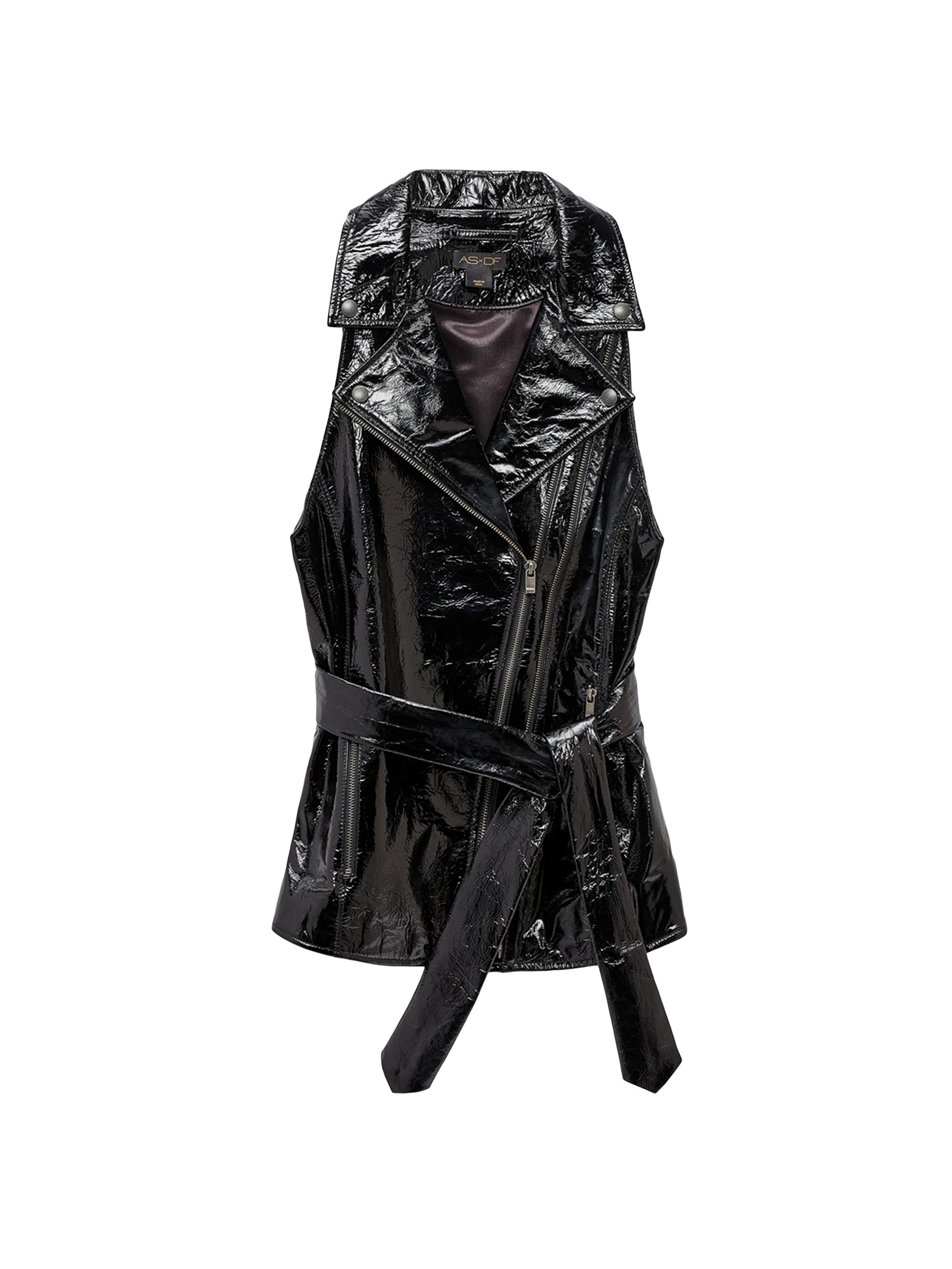 AS by DF Women's Mercury Recycled Leather Vest - Patent Black