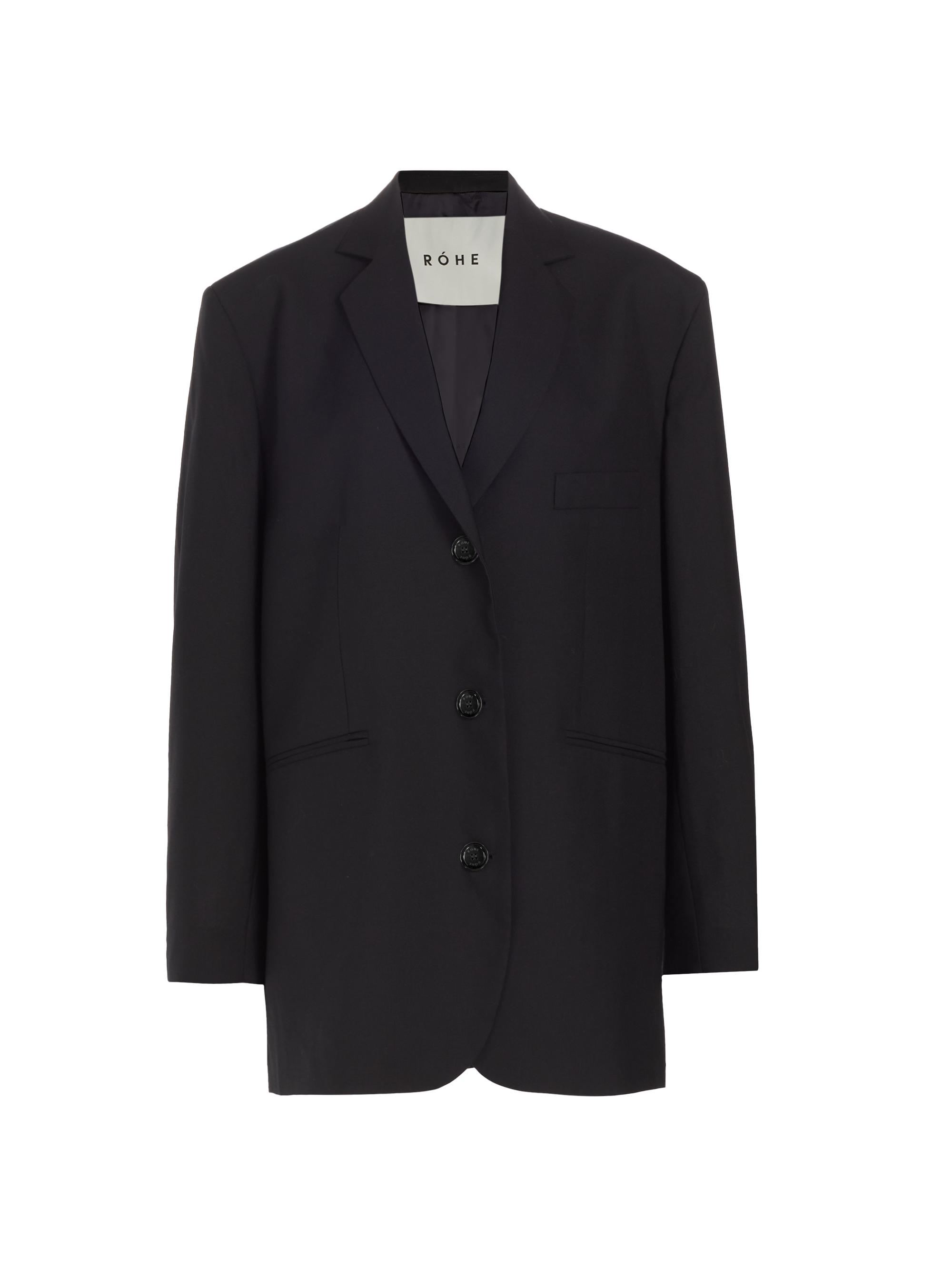 Róhe Women's Oversized Wool Blazer - Noir
