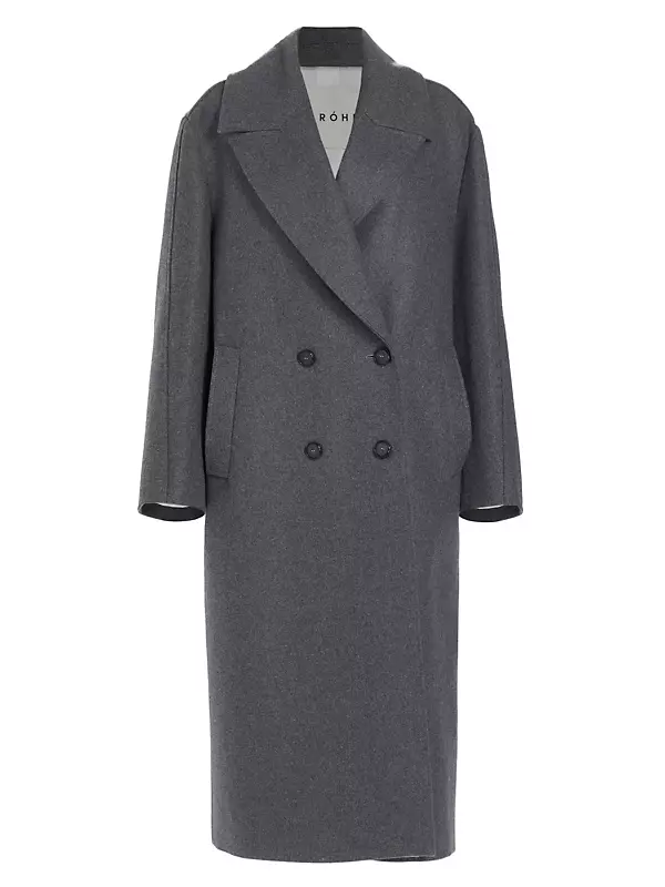Shop Róhe Double-Breasted Wool-Blend Coat | Saks Fifth Avenue